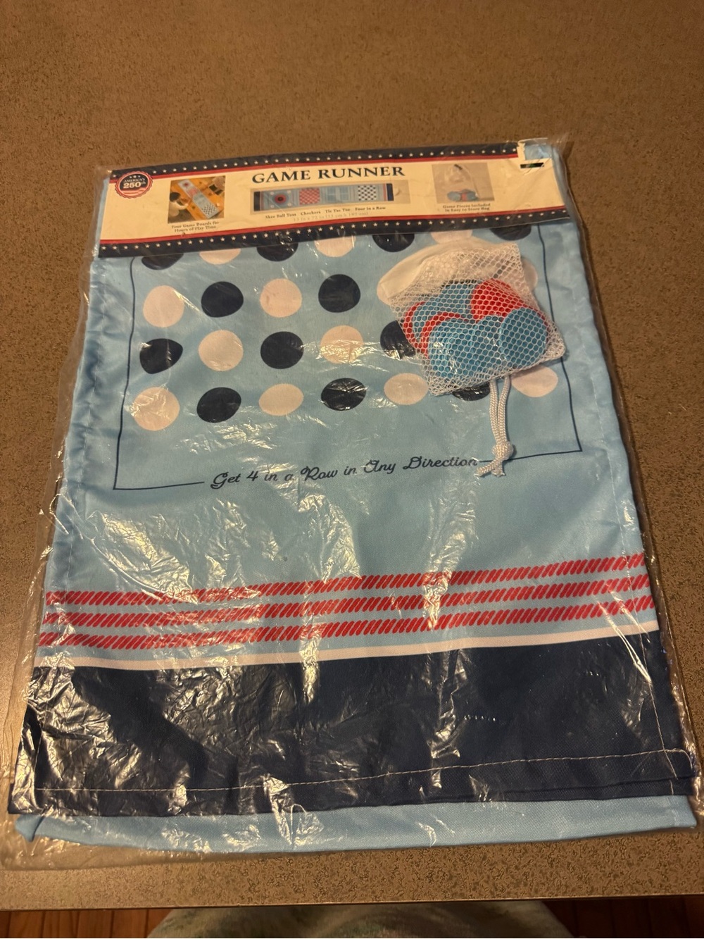 Game Runner Outdoor Toss Game - Light Blue with Navy & Red